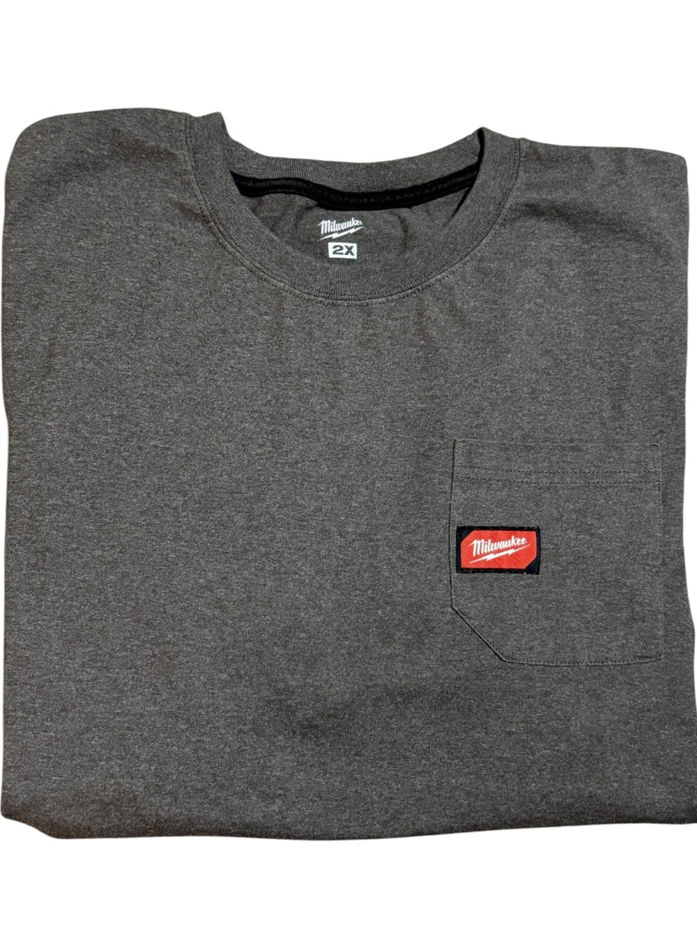 Men’s Milwaukee Heavy Duty Pocket T-Shirt 2x Grey